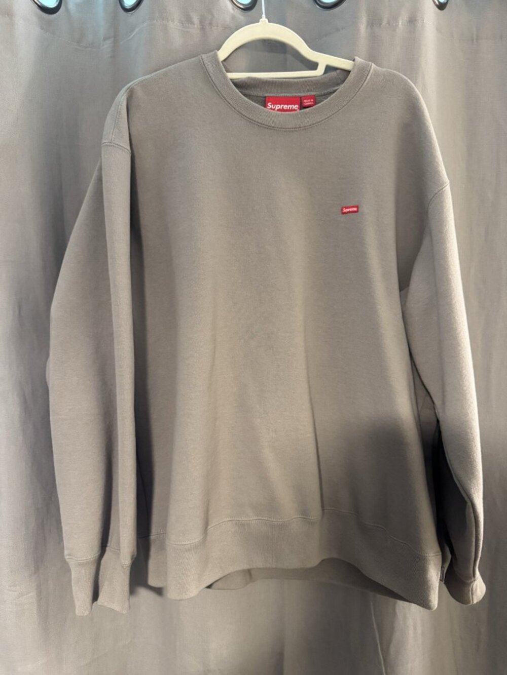 Supreme Small Box Crewneck Men's L Grey SS22